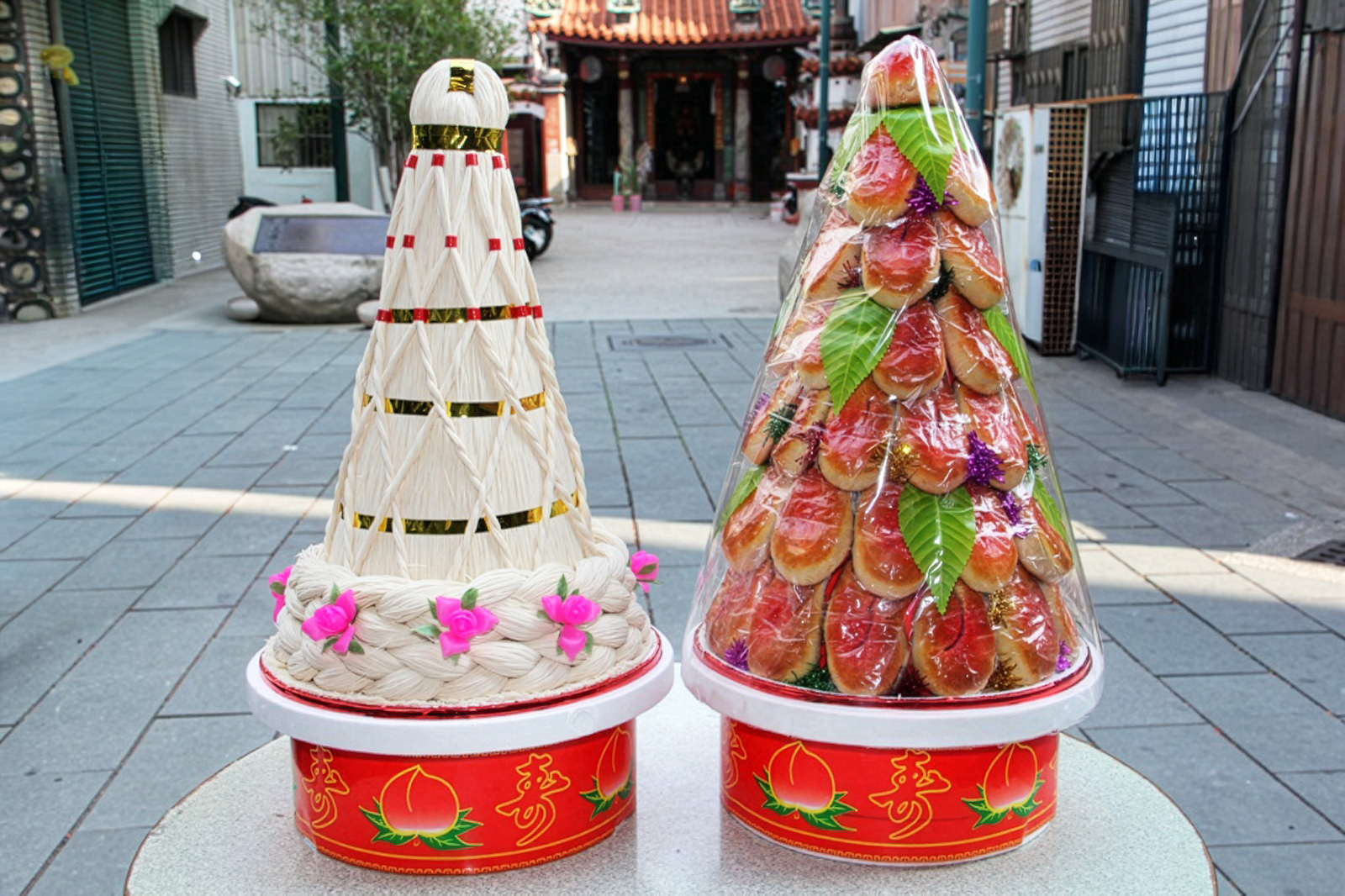 餅壽桃麵線塔 (鳳梨餡)