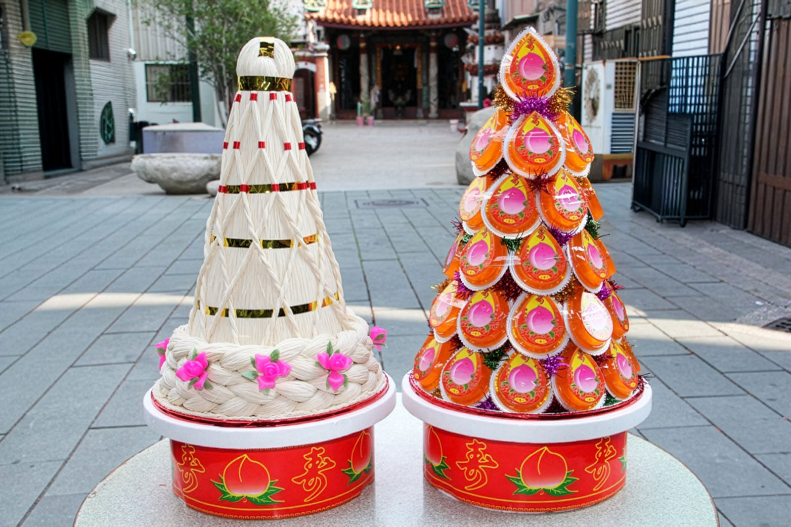 果凍壽桃麵線塔